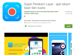 cara Merekam Layar di android