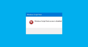 Windows Script Host Access is Disabled On This Machine