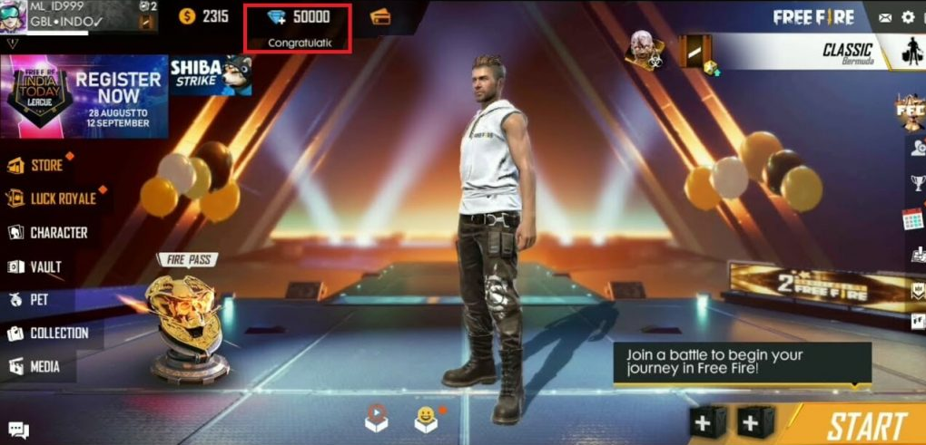 Cara Hack FF Menggunakan Script 8400 Diamond Free Fire