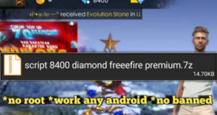 Cara Hack FF Menggunakan Script 8400 Diamond Free Fire