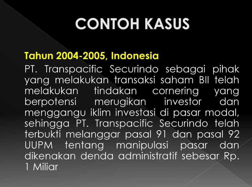 Contoh Kasus Investasi Saham