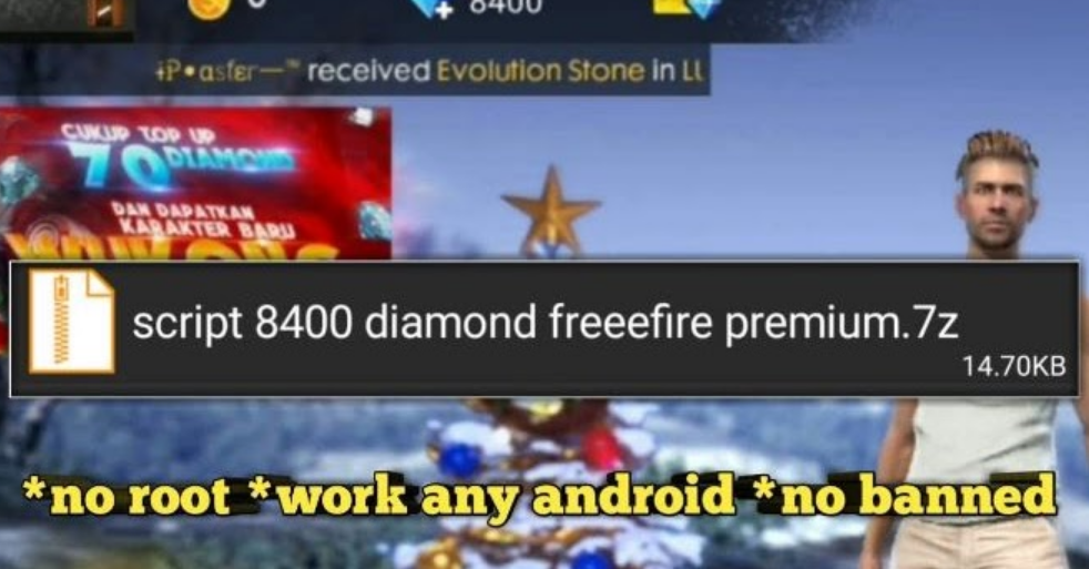 Cara Hack FF Menggunakan Script 8400 Diamond Free Fire